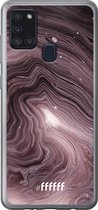 Samsung Galaxy A21s Hoesje Transparant TPU Case - Purple Marble #ffffff