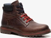 TwoDay leren heren veterboots - Bruin - Maat 46 - Echt leer
