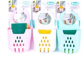 Sponshouder Roze| Zeephouder | Tandpasta/borstelhouder | Gootsteen Organizer