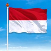 Indonesische Vlag - Grote Indonesië/Indonesian Flag - Indo Sang Merah Putih Indonesia Vlaggenmast Vlag - Van 100% Polyester - UV & Weerbestendig - Met Versterkte Mastrand & Messing