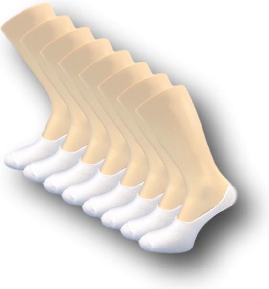 Footies 8 Pack Chaussettes basses Wit Multipack Unisexe Taille 39-42