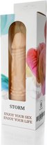 Bossoftoys - Storm - 12 Functies Realistische vibrator - Cyber leather - Extra speciaal flexibel materiaal - beige - 18,5 cm - 44-00003