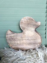 Houten eend / maat L / babykamer / kinderkamer