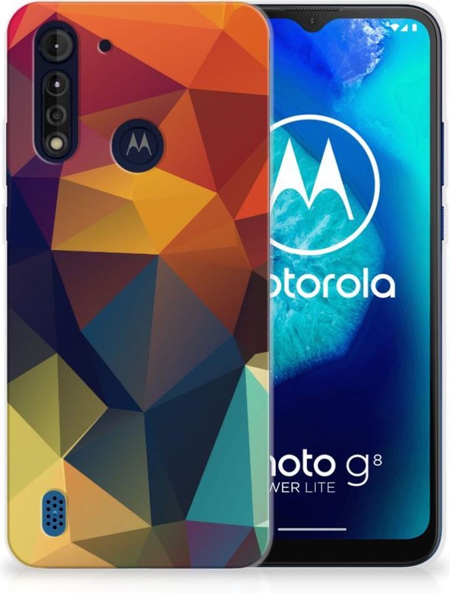 Motorola Moto G8 Power Lite TPU Hoesje Polygon Color