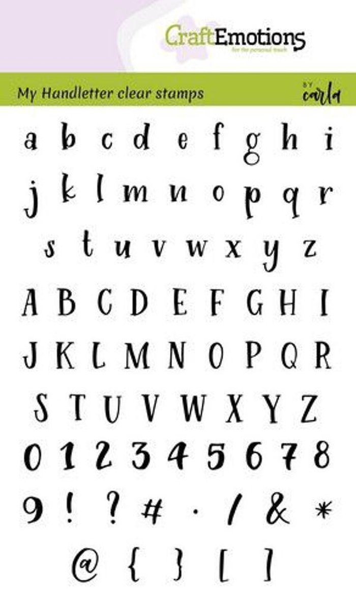 Clearstamps A6 handlettering - alfabet typewriter Carla Kamphuis