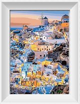 Artstudioclub®  schilderen op nummer volwassenen griekse eiland witte huizen 40x50cm -Zonder lijst