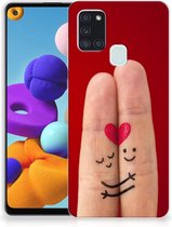 GSM Hoesje Geschikt voor Samsung Galaxy A21s TPU Bumper Super als Valentijnscadeau Liefde