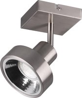 LED Plafondspot - Trion Leonida - GU10 Fitting - 1-lichts - Vierkant - Mat Nikkel - Aluminium
