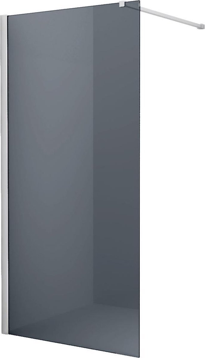 Inloopdouche Stern - 100x200cm - Rookglas Chroom Profiel 10mm Veiligheidsglas - Easy Clean