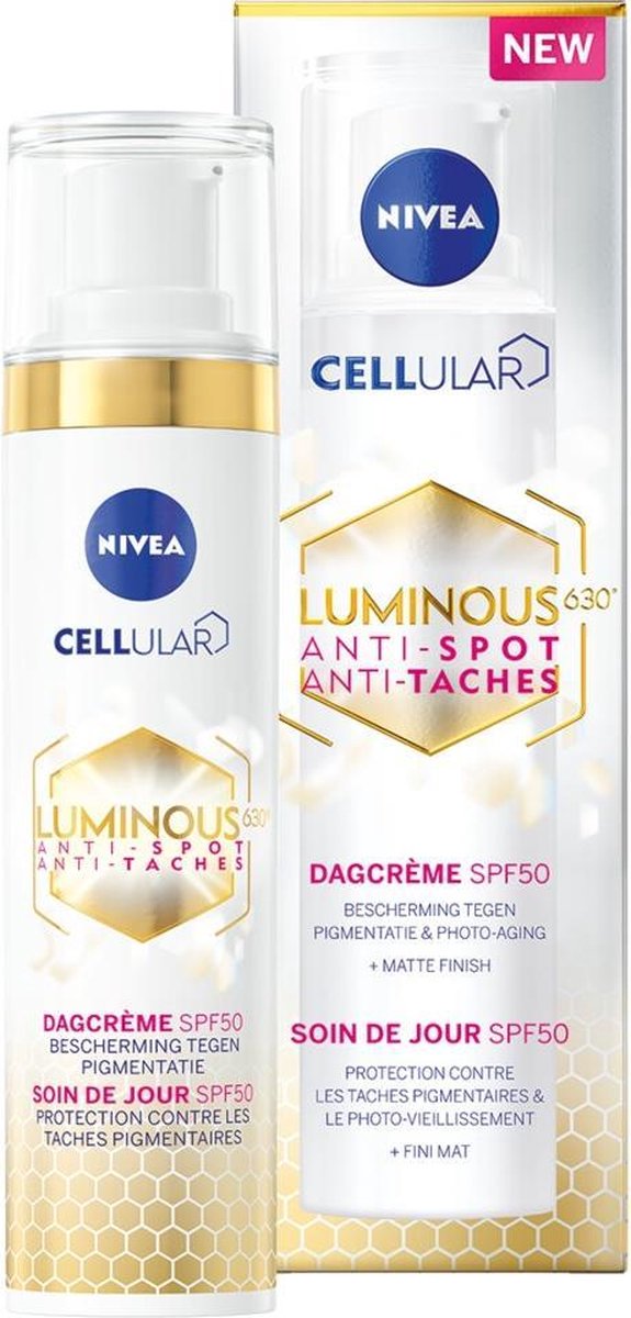 NIVEA Cellular Luminous Anti-Pigment Dagcrème - Alle huidtypen - SPF 50 -  LUMINOUS630®... | bol