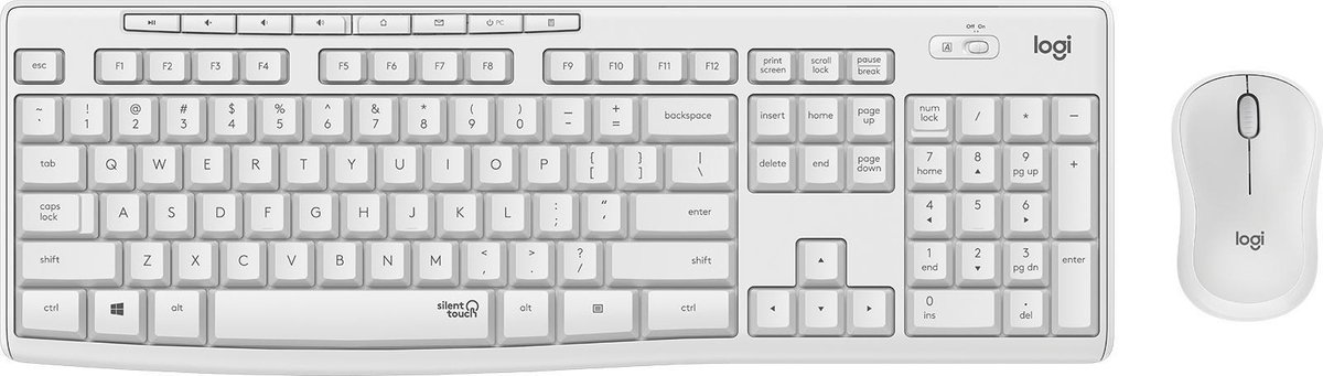 Logitech MK295 Silent - Draadloze muis en toetsenbord - QWERTZ Duits / Wit