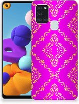 GSM Hoesje Geschikt voor Samsung Galaxy A21s Beschermhoesje Barok Roze