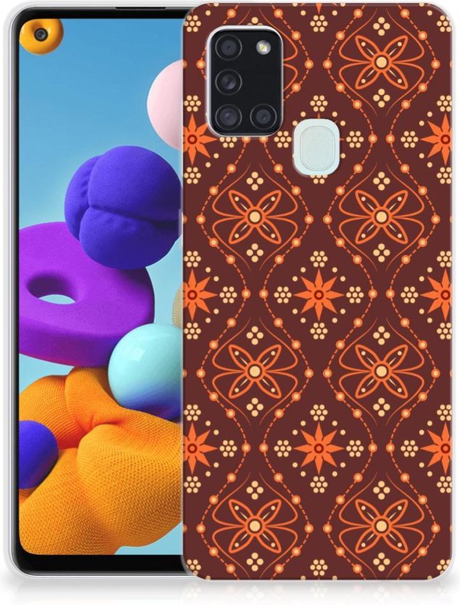 Samsung Galaxy A21s TPU bumper Batik Brown
