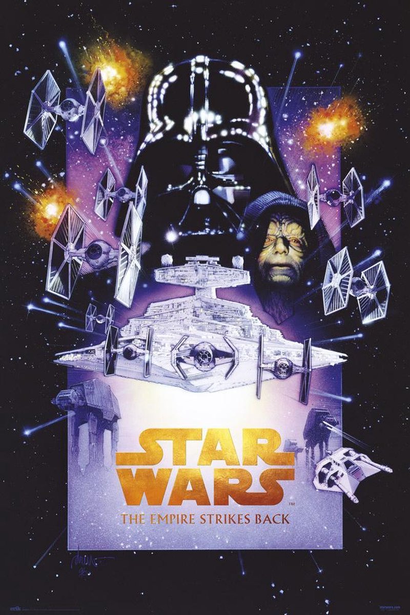 Posterpoint Star Wars poster - Empire Strikes Back - Darth Vader - Yoda - Special Edition - film - 61 x 91.5 cm Multicolor