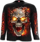 Spiral Longsleeve shirt -L- SKULL BLAST Zwart