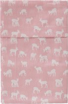 Cottonbaby - wieglaken - hertjes - roze - 75x90 cm