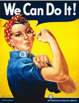 Poster We Can Do It - Affiche de propagande rétro Vintage - Seconde guerre mondiale - États-Unis - Féminisme - Grand 70x50cm