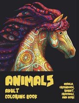 Animals - Adult Coloring Book - Impala, Groundhog, Rabbit, Crocodile, and more