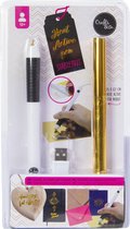 Crafts & Co Heat Active pen Starterkit - Goud folie - Heat -  Active - Pen - Kaarten - Bullet journals - Plakboeken