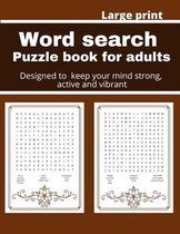 Word search puzzle book for adults