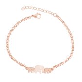 24/7 Jewelry Collection Olifant Armband - Olifanten Kudde - Olifantje - Rosé Goudkleurig