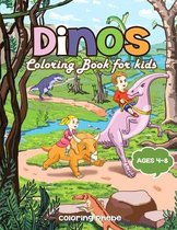Dinos Coloring Book for kids Ages 4-8