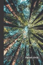 forest circle: small lined Forest Notebook / Journal to write in (6'' x 9'')