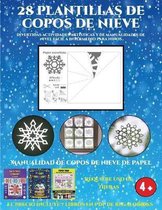 Manualidad de copos de nieve de papel (Divertidas actividades artisticas y de manualidades de nivel facil a intermedio para ninos): 28 plantillas de copos de nieve