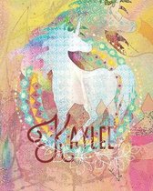 Kaylee: Colorful Rainbow Unicorn - 100 Pages 8''X10'' Girl's Composition Wide Ruled Notebook