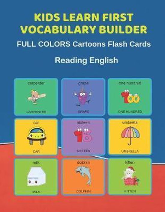 Kids Learn First Vocabulary Builder FULL COLORS Cartoons Fla ... - cover