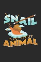 Snail is my spirit animal: 6x9 Snail - grid - squared paper - notebook - notes