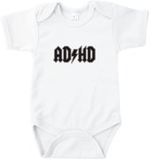 Rompertjes baby met tekst - ADHD - Romper wit - Maat 50/56