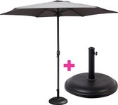 Parasol Ø 300 cm + Parasolvoet 25 KG Rond Beton