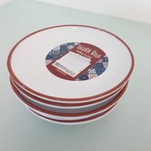 Terracotta borden Set van 5 Ø16,5 cm