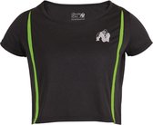Gorilla Wear Columbia Crop Top - Zwart/Neon Groen