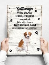 Wandbord Hond: Kooiker - 30 x 42 cm