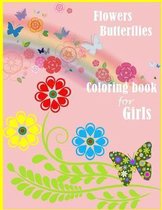 Flowers and Butterflies Coloring book for girls