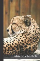 african cheetah: small lined Cheetah Notebook / Travel Journal to write in (6'' x 9'') 120 pages