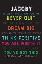 Jacoby You Are Stronger Than You Think Never Quit Prove Them Wrong Dream Big You Have What It Takes Think Positive You Are Worth It Dont Stop Believin