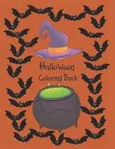 Halloween Coloring Book: Cute Halloween Book for Kids, 3-5 yr olds