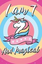 I am 7 and Magical: Cute unicorn happy birthday journal for 7 years old birthday girls. Best unicorn lovers idea for 7th birthday party.