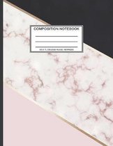 Composition Notebook: Girls' notebooks. 8.5 x 11, College Ruled, 100 pages Notebooks with sophisticated and precious cover the main theme is