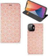 Smartphone Hoesje Geschikt voor iPhone 12 | Geschikt voor iPhone 12 Pro Mobiel Hoesje Pattern Orange