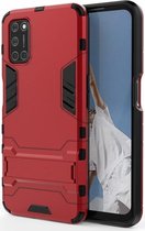 Oppo A52/A72 Hoesje Shock Proof Back Cover Met Kickstand Rood