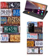 GSM Hoesje Geschikt voor Samsung Galaxy Note 20 Ultra Wallet Case Kentekenplaten