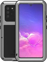 Samsung Galaxy S10 Lite hoes - Love Mei - Metalen extreme protection case - Grijs - GSM Hoes - Telefoonhoes Geschikt Voor: Samsung Galaxy S10 Lite