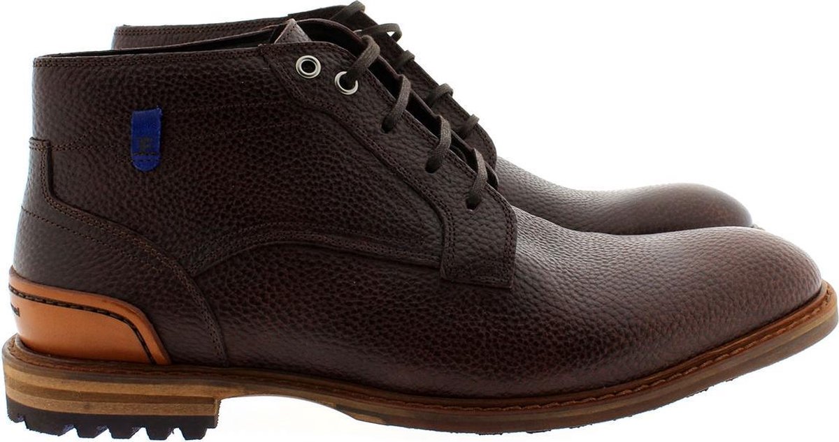 Floris van Bommel 20228 croco veter boots bruin, ,45 / 10.5 - Schoenen.nl