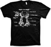 STAR WARS - T-Shirt AT-AT Sketch - Black (XXL)