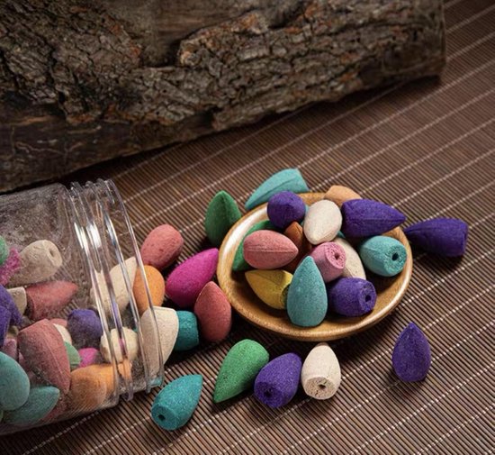 thumbnail: ANCLLO 200 Stuks Terugstroom Wierook Kegels - Lavendel Geur Voor Huis, Yoga En Meditatie