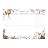 Fabrikten Weekplanner - Tropisch - Kleurrijk - Engels - A4